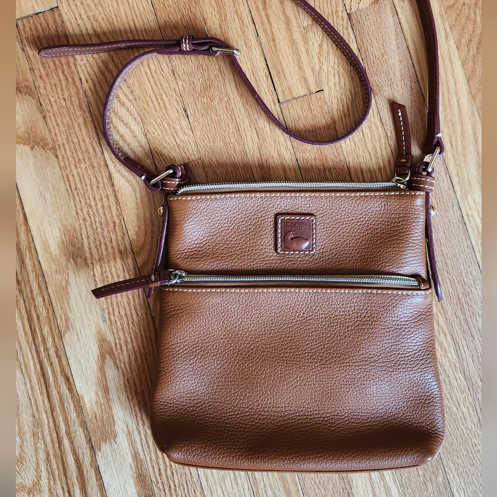 Dooney & Bourke brown leather crossbody bag
